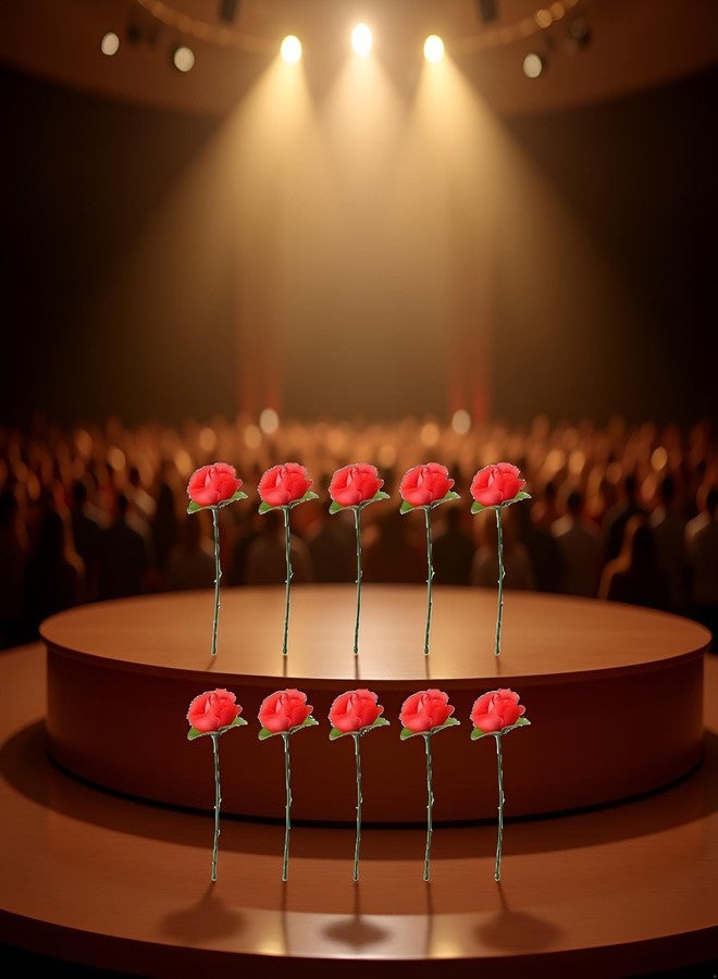 Dwuww 10pcs Red Folding Rose Appearing Magic Tricks, Close Up & Stage Magic, Adults - Image 5